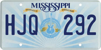 MS license plate HJQ292