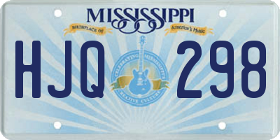 MS license plate HJQ298
