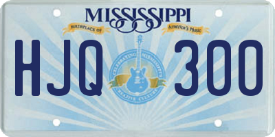MS license plate HJQ300