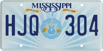 MS license plate HJQ304