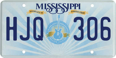 MS license plate HJQ306