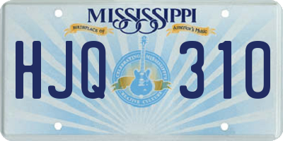 MS license plate HJQ310