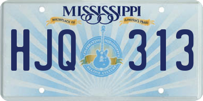 MS license plate HJQ313