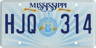 MS license plate HJQ314