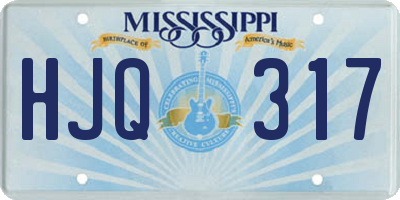 MS license plate HJQ317