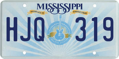 MS license plate HJQ319