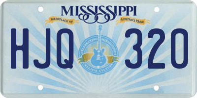 MS license plate HJQ320