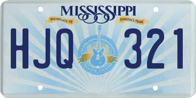MS license plate HJQ321
