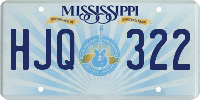 MS license plate HJQ322