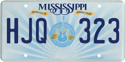 MS license plate HJQ323