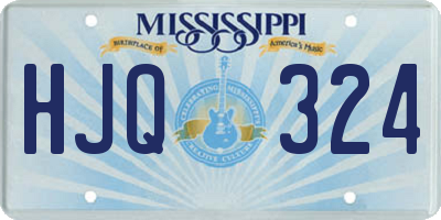 MS license plate HJQ324