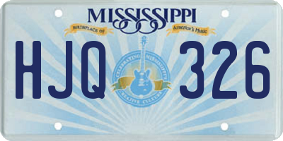 MS license plate HJQ326