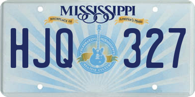 MS license plate HJQ327