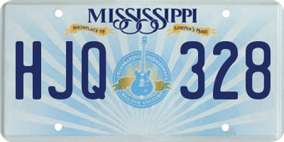 MS license plate HJQ328