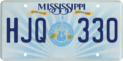 MS license plate HJQ330