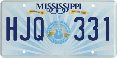 MS license plate HJQ331