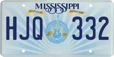 MS license plate HJQ332