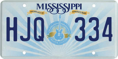 MS license plate HJQ334