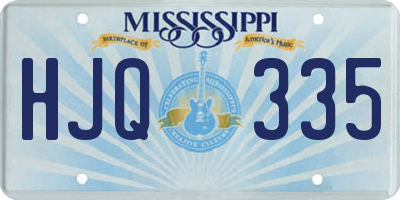 MS license plate HJQ335