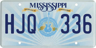 MS license plate HJQ336