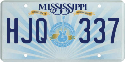 MS license plate HJQ337