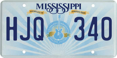 MS license plate HJQ340