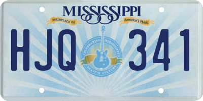 MS license plate HJQ341