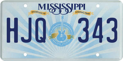 MS license plate HJQ343