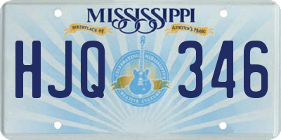 MS license plate HJQ346