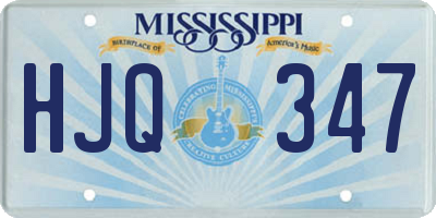 MS license plate HJQ347