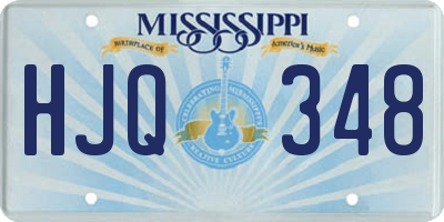 MS license plate HJQ348