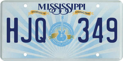 MS license plate HJQ349