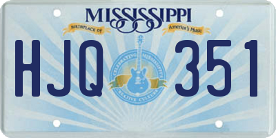 MS license plate HJQ351