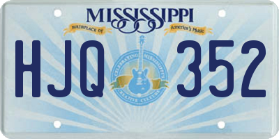 MS license plate HJQ352