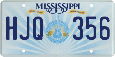 MS license plate HJQ356