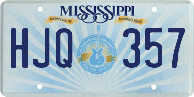 MS license plate HJQ357