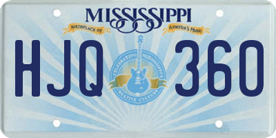 MS license plate HJQ360
