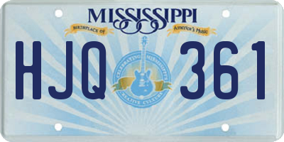 MS license plate HJQ361