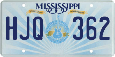 MS license plate HJQ362
