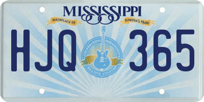 MS license plate HJQ365
