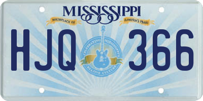 MS license plate HJQ366
