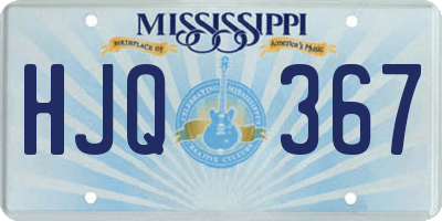 MS license plate HJQ367