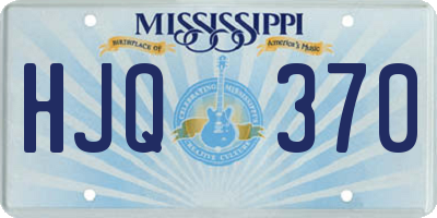 MS license plate HJQ370