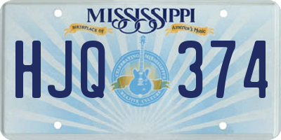 MS license plate HJQ374