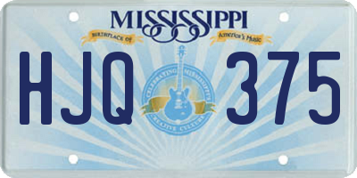 MS license plate HJQ375