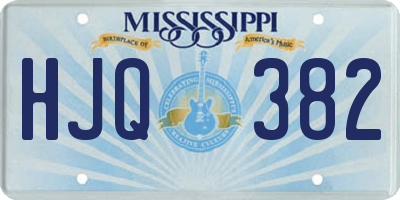 MS license plate HJQ382