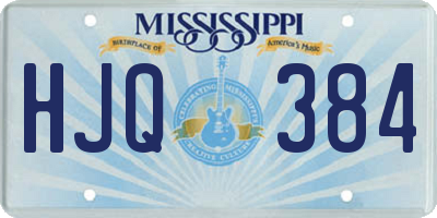 MS license plate HJQ384