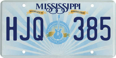 MS license plate HJQ385