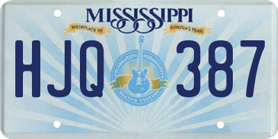 MS license plate HJQ387