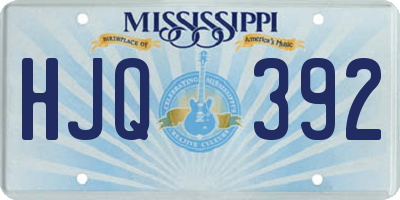 MS license plate HJQ392